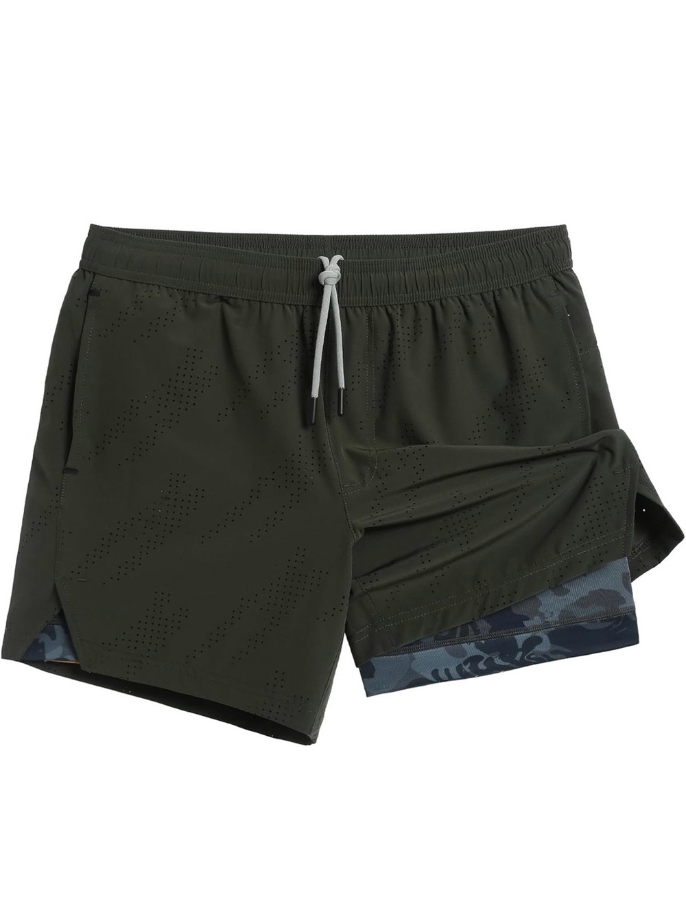Maamgic  2-in-1 Athletic Shorts with Camouflage Liner